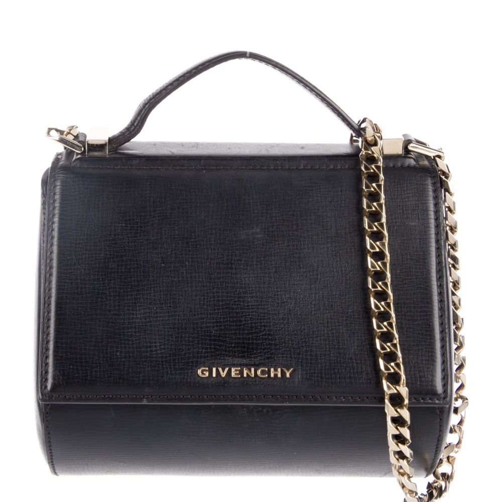 Givenchy Black Crossbody Bag with Gold Chain / mini pandora